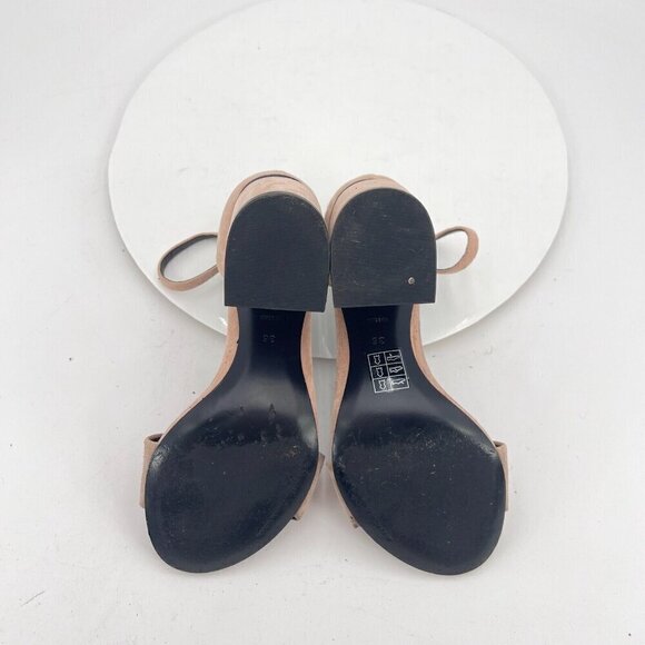 Alexander Wang Women Size EU 36 US 6 Tan Suede Abby Ankle Strap Heel Shoes - Picture 10 of 15